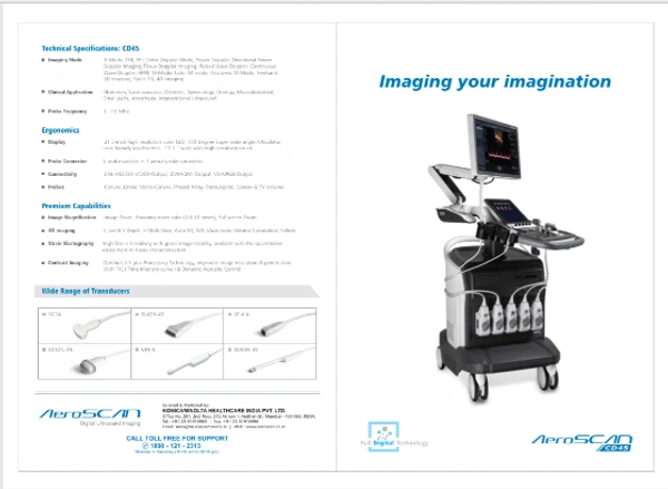 3D-4D Color Doppler Konica Model AeroScan CD-45 - Static